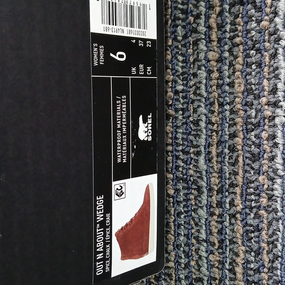 Sorel NWT Burgandy Out N About Slip on Wedge shoes 6 Waterproof - Picture 7 of 8